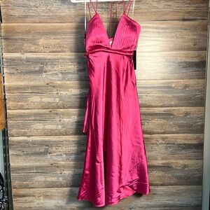 Nox NariAnna Pink Satin Homecoming Prom Formal Dress Size XS NWT